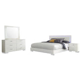 Felicity 4-piece Queen Bedroom Set White High Gloss